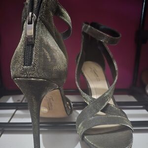 Elegant Gold Strappy Heels